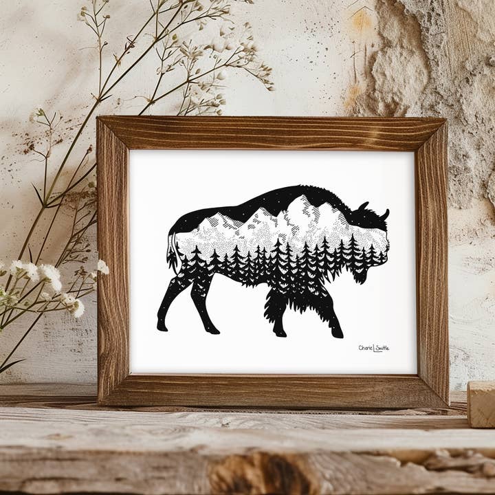 Teton Buffalo for wholesale by CherieSmittleArt