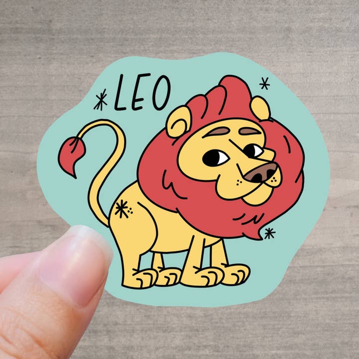 Vinylsticker Leo Zodiac Astrology Sign voor wholesale door Mollie Rose Art Co
