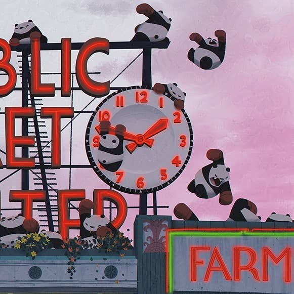 Pike Place Pandas for wholesale by Punching Pandas