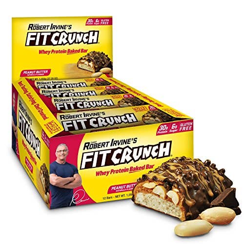 Shop The King - Wholesale Snack Bar - FITCRUNCH Protein Bars (12 Bars, Peanut Butter)