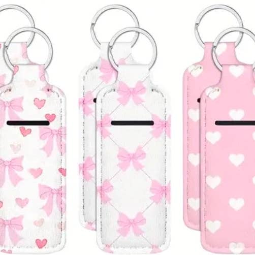 MadeByHBK - Wholesale Keychain - Unisex - Heart and Bows Lipgloss Keychain Holders13