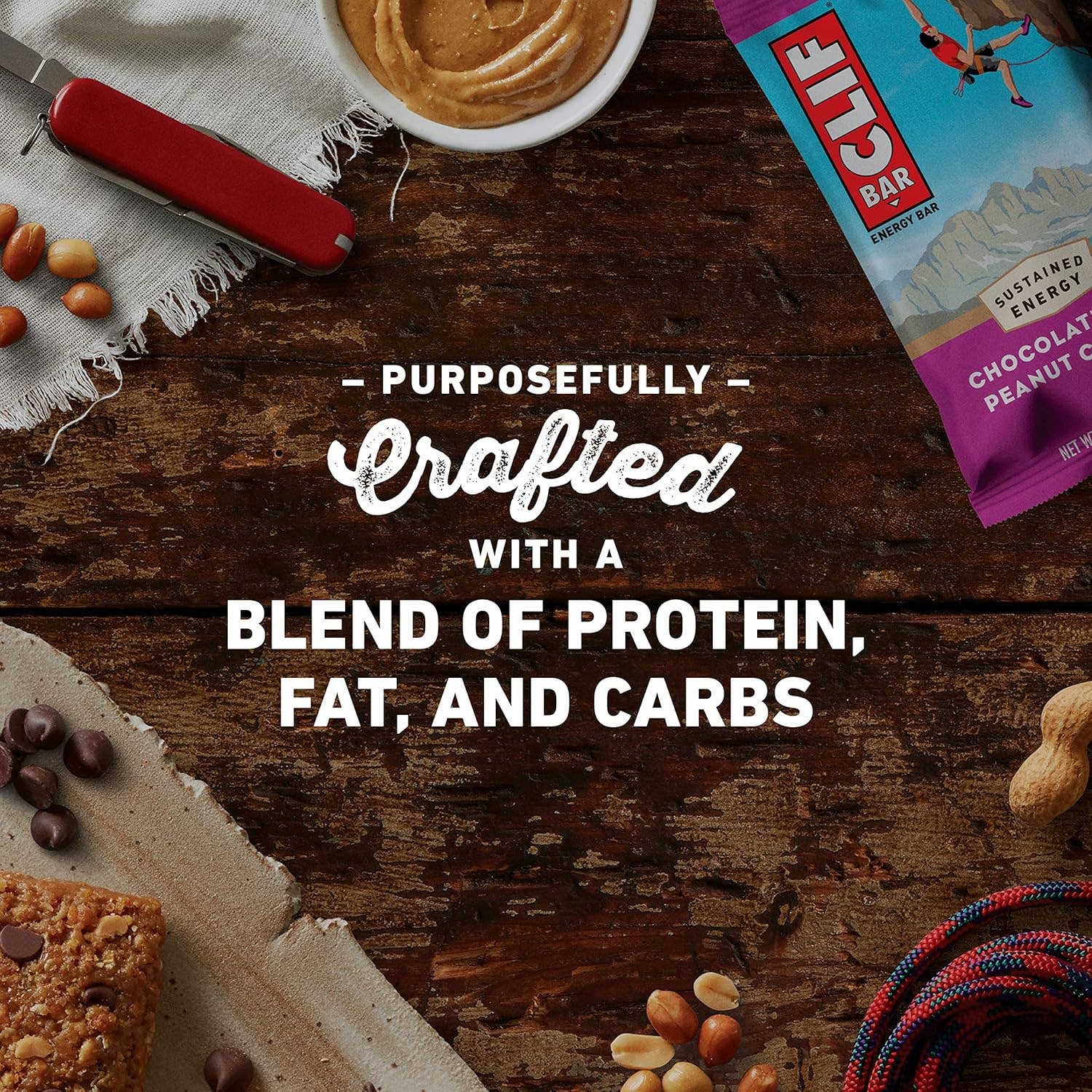 Snacky Candy - Wholesale Snack Bar - Clif Bar Chocolate Chip Peanut Crunch 2.4oz 12 count2