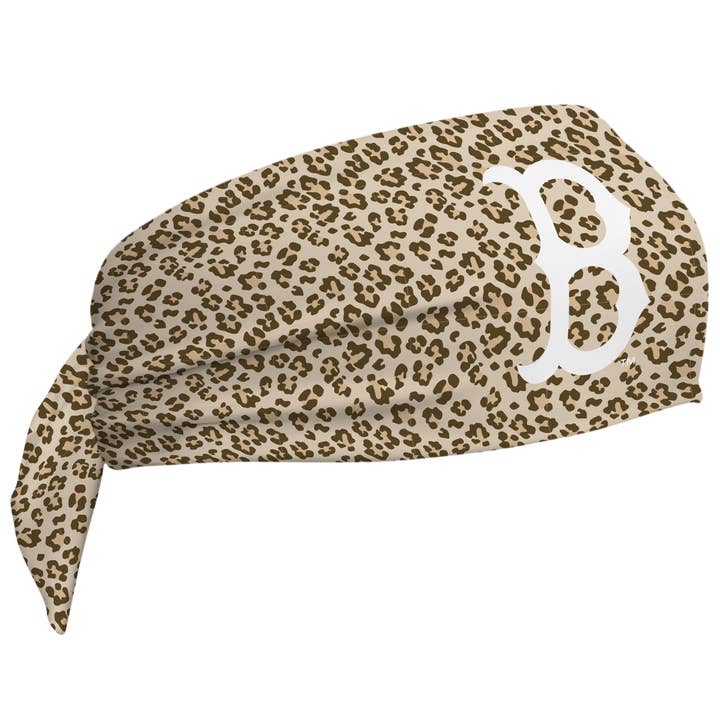 Red Sox Wide Tieback Cooling Headband: Cheetah Cap Logo for wholesale by Vertical Athletics