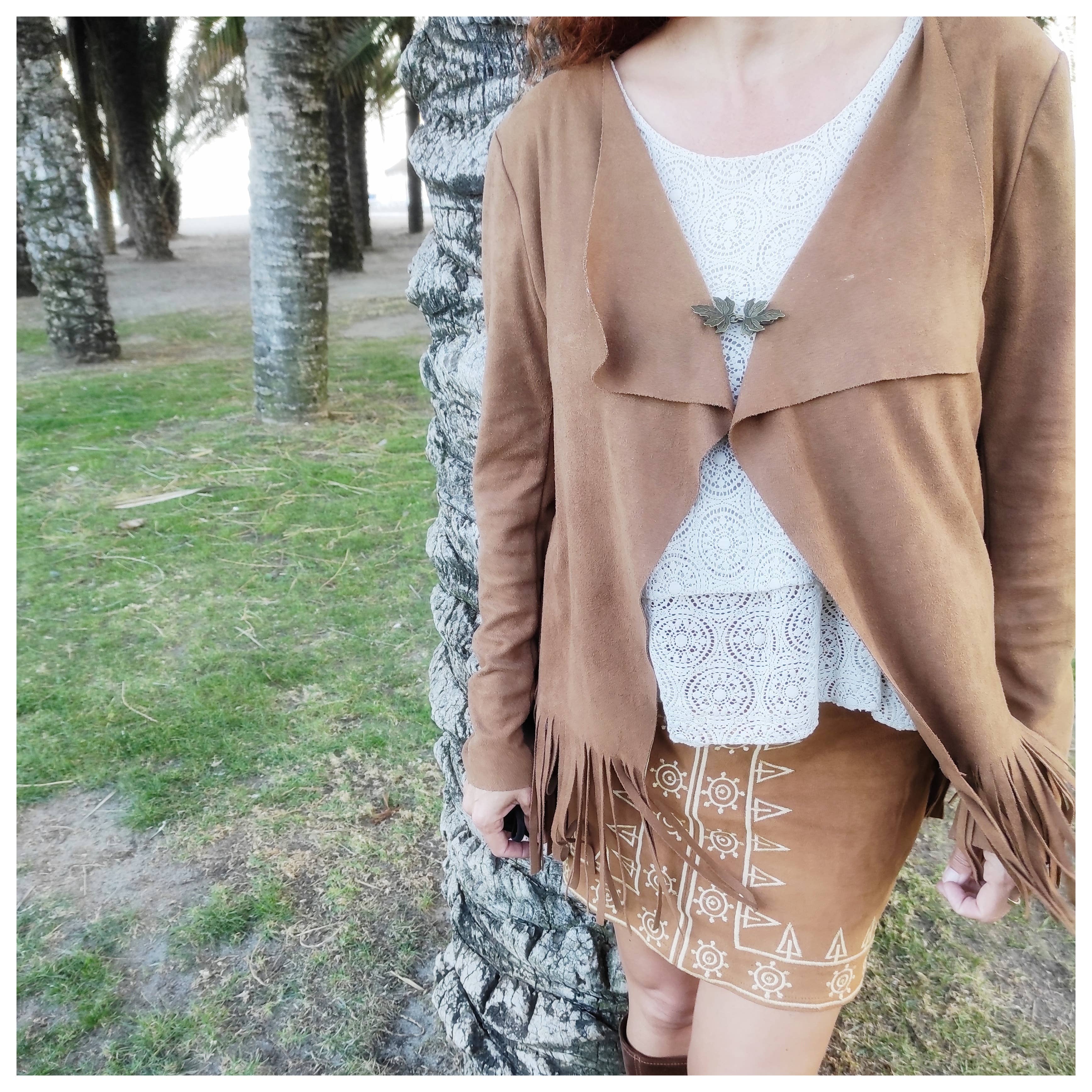 Cristina SJ creative shop - Vente Broches - Broche feuille de cuivre pour vestes sans boutons, ponchos, châle4