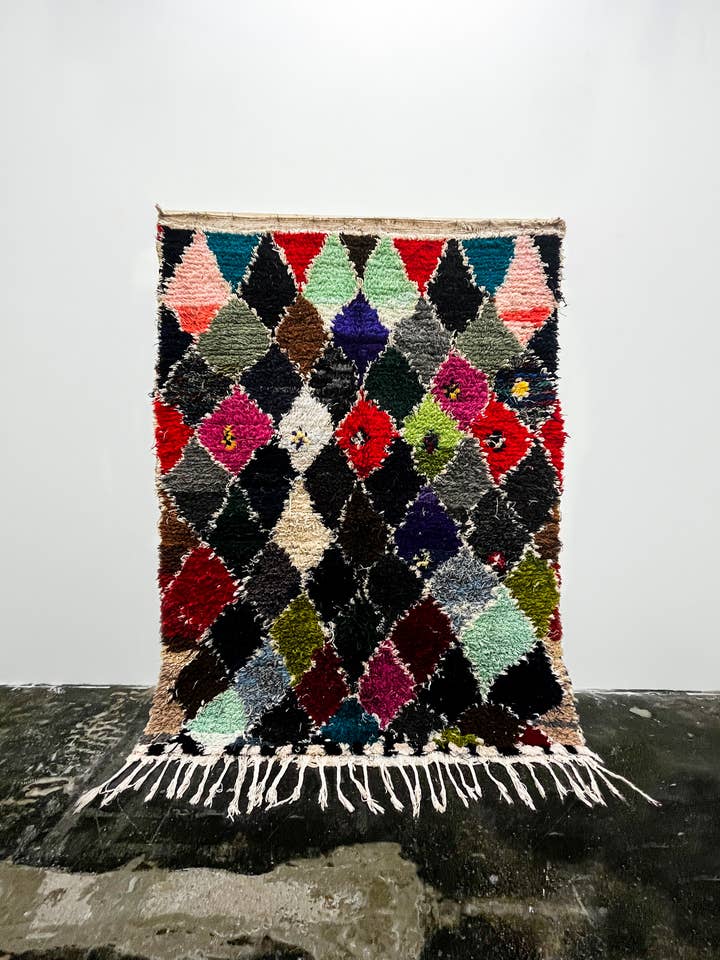 Vintage marokkanischer Berber-Teppich / Boucherouite / Maha für den Großhandel von MAISON ATLAS