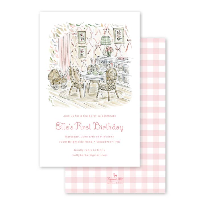 Rose Bunnies Bulk Invitation for wholesale by Dogwood Hill