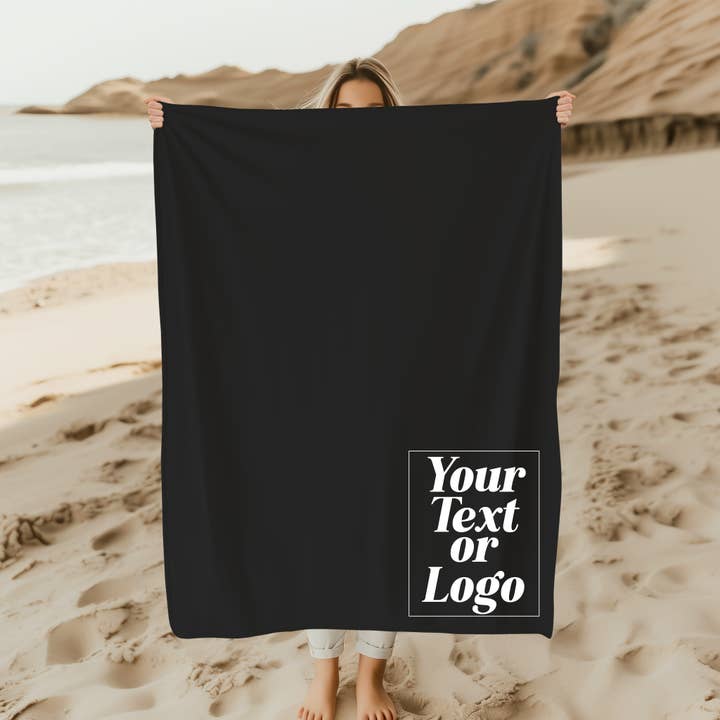 Nobullwoman Apparel - Wholesale Throw Blanket - CUSTOM LOGO or TEXT Blanket, Beach Throw, Your City, Resort7