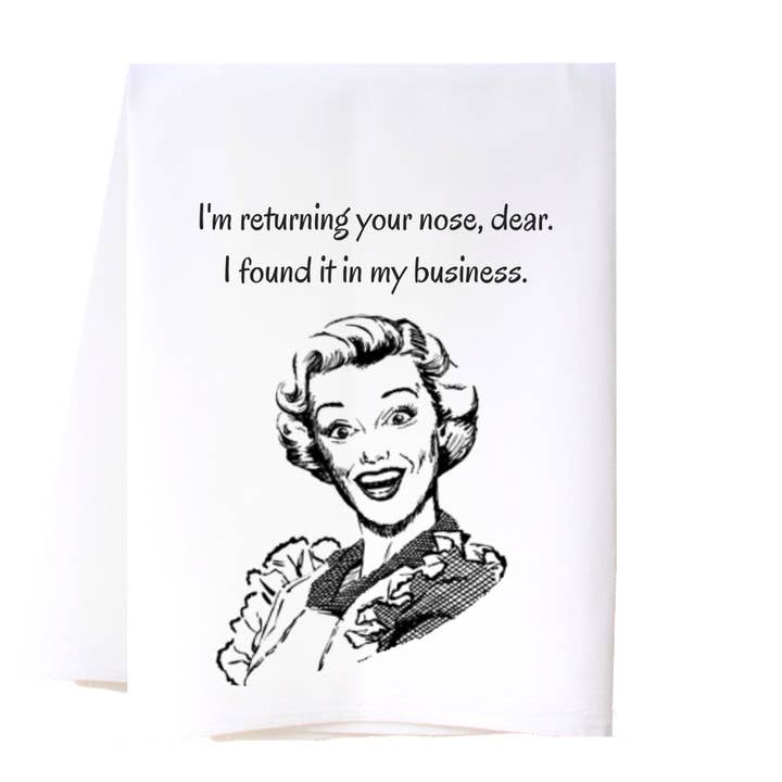 In My Business Kitchen Towel for wholesale by Cora & Pate