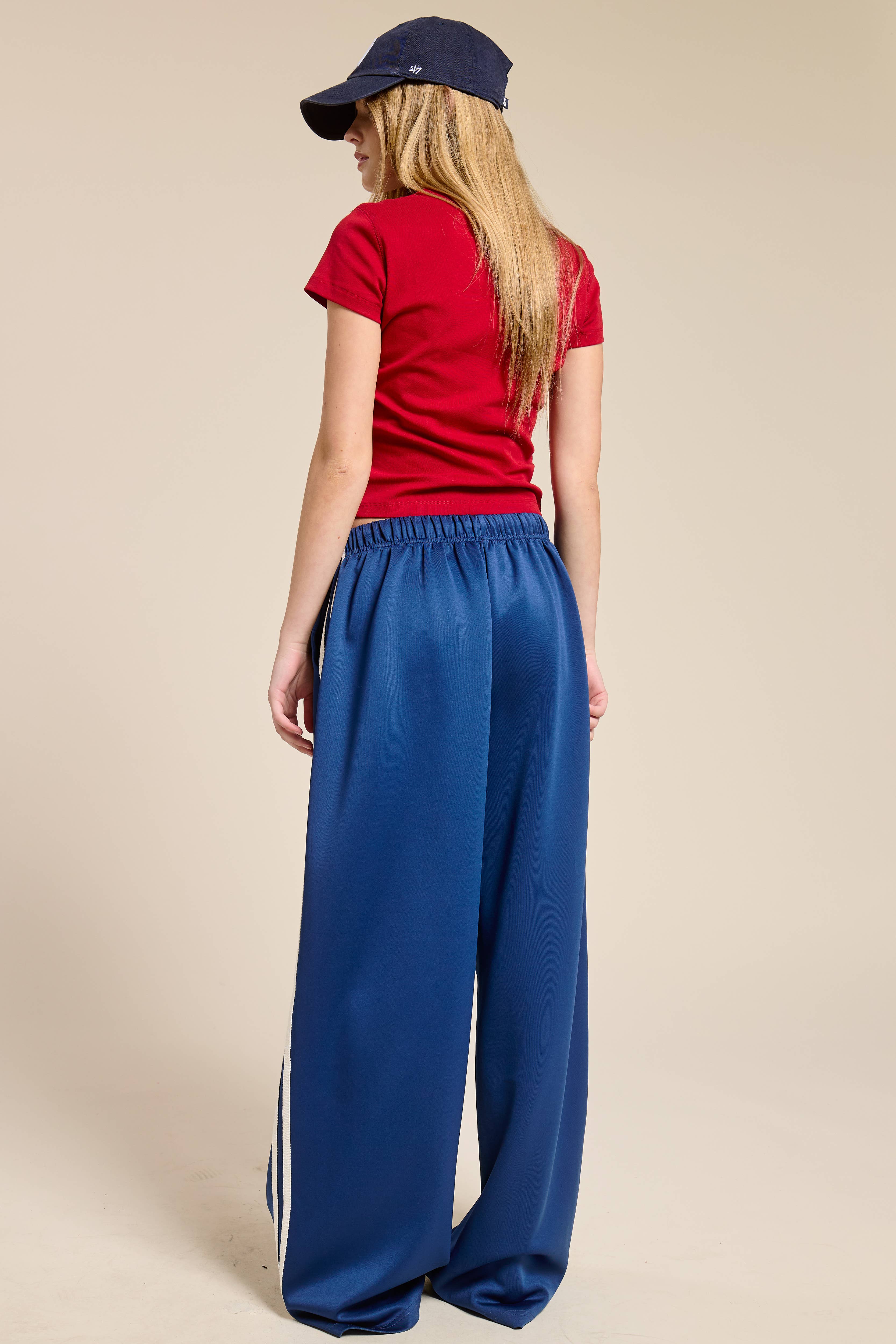 Mimosa - Wholesale Pants - Women's - Wide Leg Track Pants with Side Stripes17