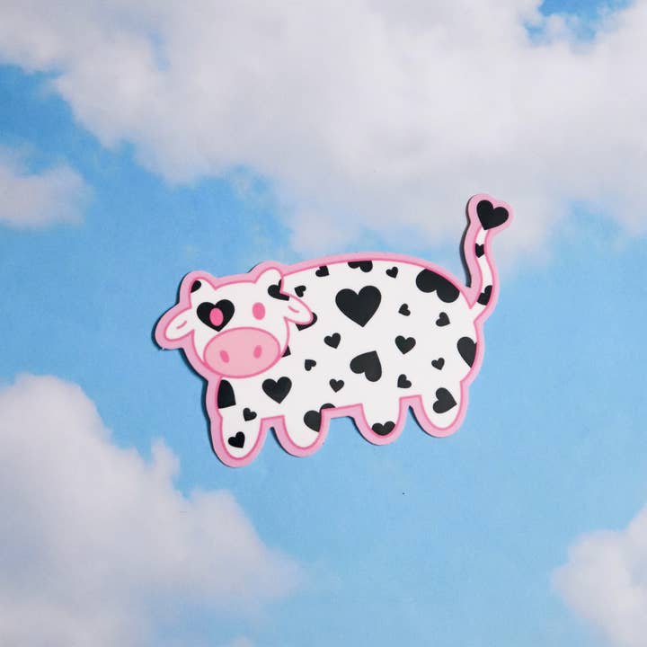 Day Dreamer Studios - Wholesale Sticker - Lovely Cow | Glossy Waterproof Vinyl Sticker