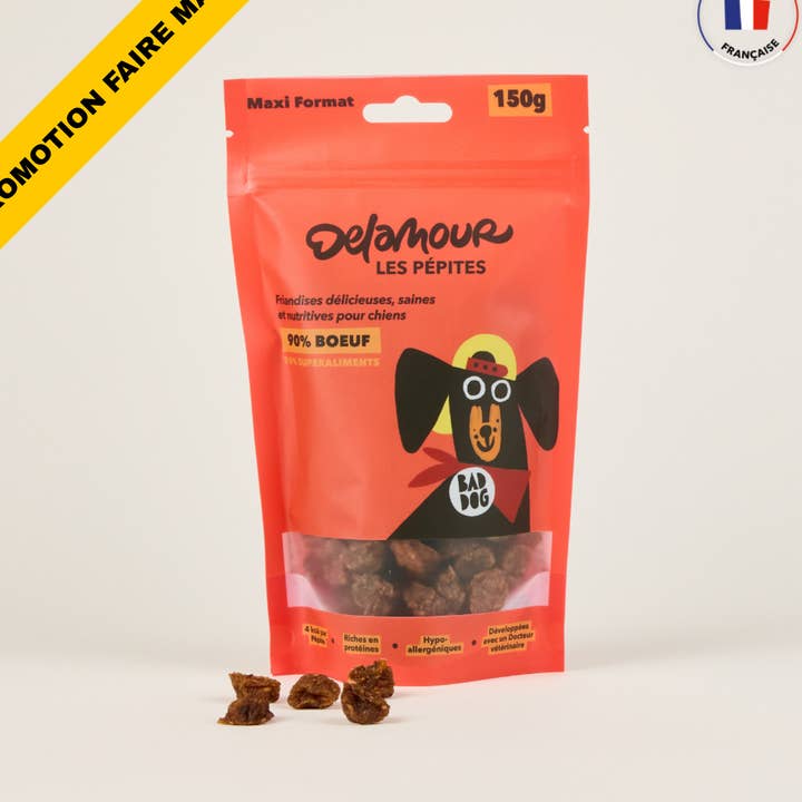 Les Pépites (Recharge) - Air-dried beef snacks (150g) for wholesale by Delamour