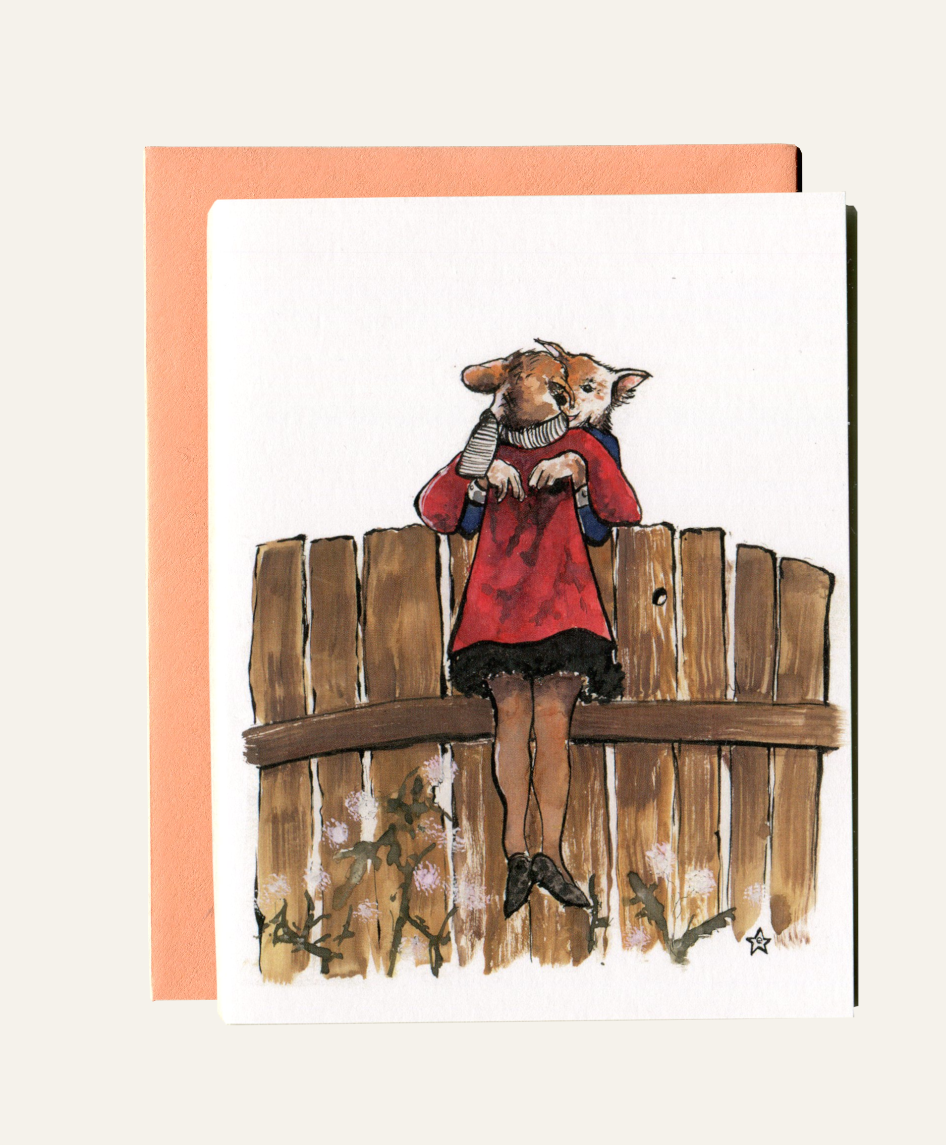 Darling Illustrations - Wholesale Love Card - Nothing Can Keep Us Apart - Dog Notecard2