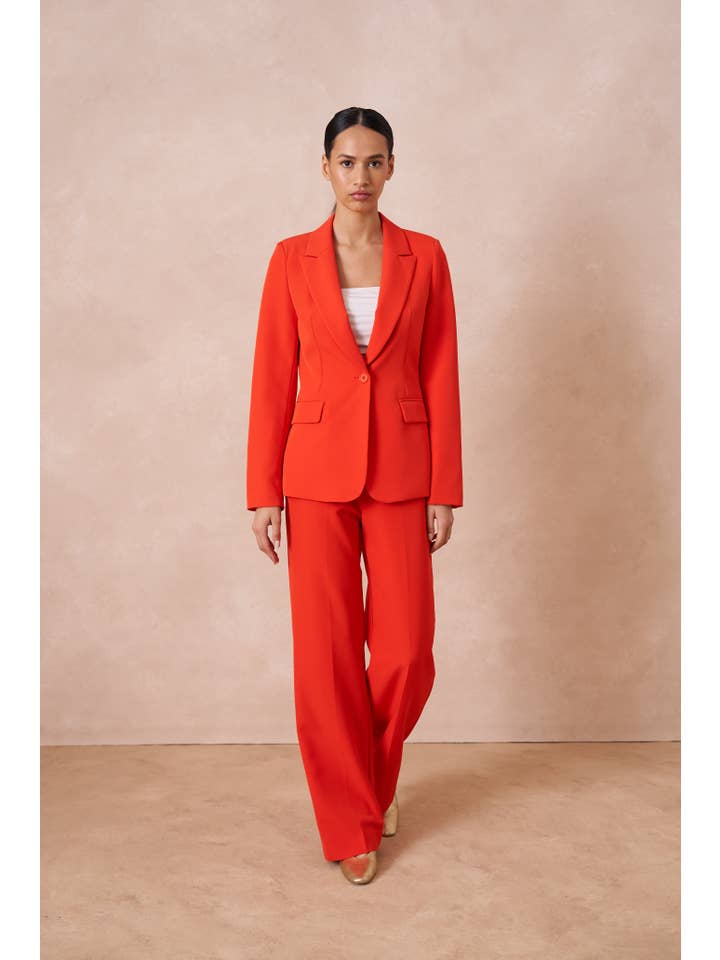 Attentif Paris - Vendita all'ingrosso Giacca elegante - Donna - Giacca aderente con bottone singolo, semplice - Collezione Timeless26