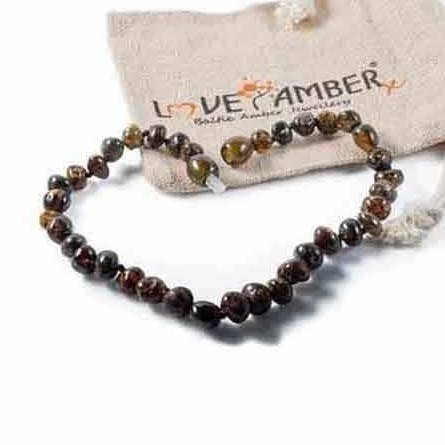 Adult Evergreen Polished Green Baltic Amber Necklace for wholesale by Love Amber x