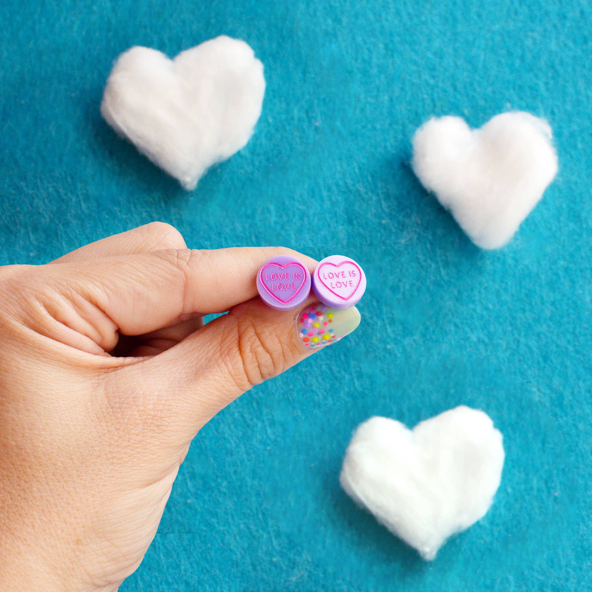 Silly Loaf - Wholesale Stud/Post Earrings - Valentines Sweetie Love Hearts Stud Earrings1