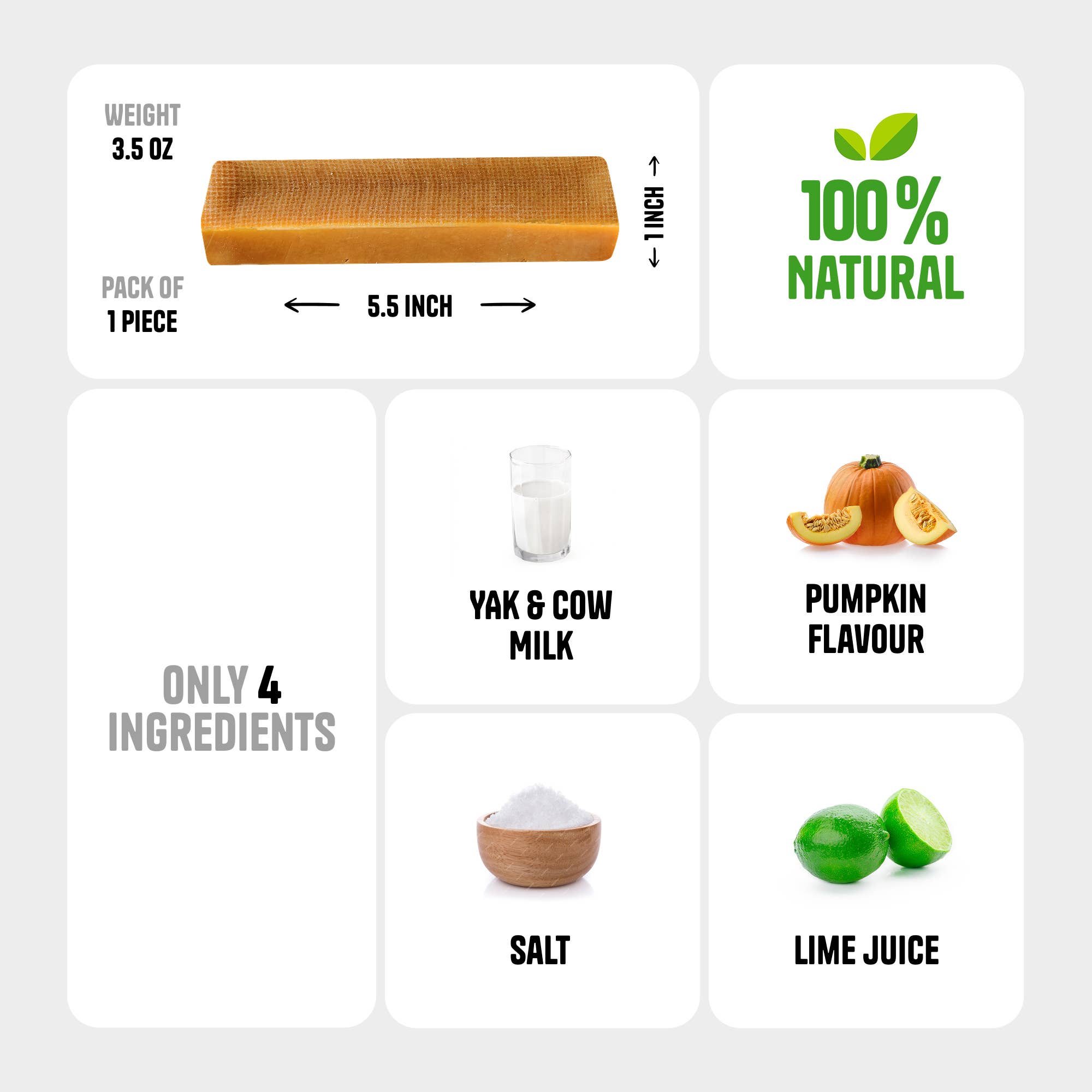 PetYupp - Wholesale Pet Treats - Dog - Himalayan Gourmet Cheese Chew Pumpkin  - Pack of 1  - 3.5 0z2