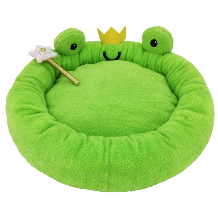 Frog Pet Bed and Wand Crinkle Toy for wholesale by TONBO
