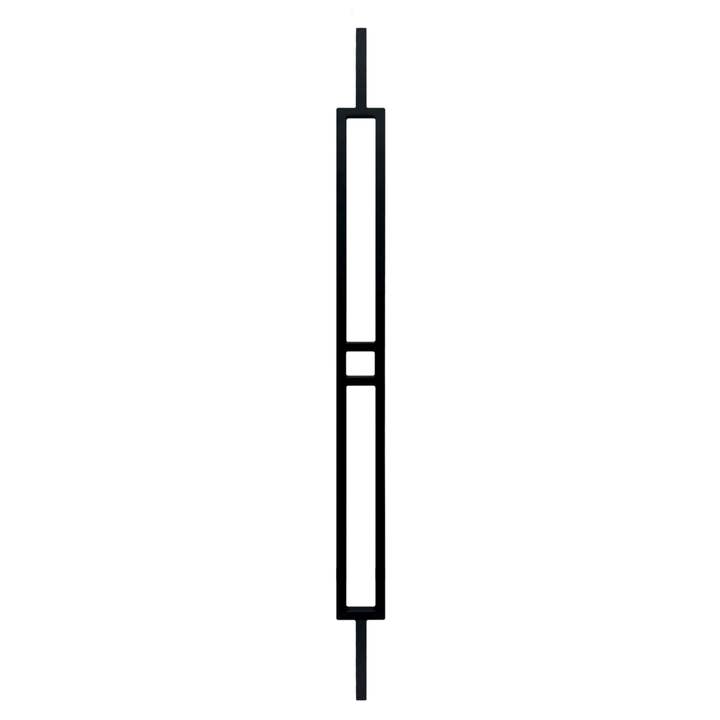 2 Line Rectangle 1/2" Hollow Metal Insert Square Shaft Baluster for wholesale by Mister Baluster