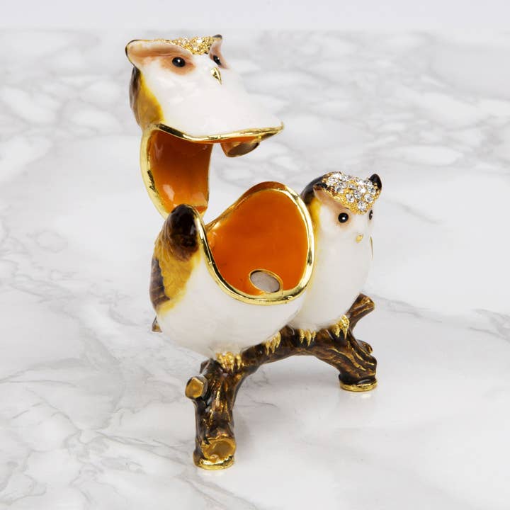 WIDDOP and Co. US - Wholesale Jewelry Box/Organizer - Treasured Trinkets - Mother & Baby Owl