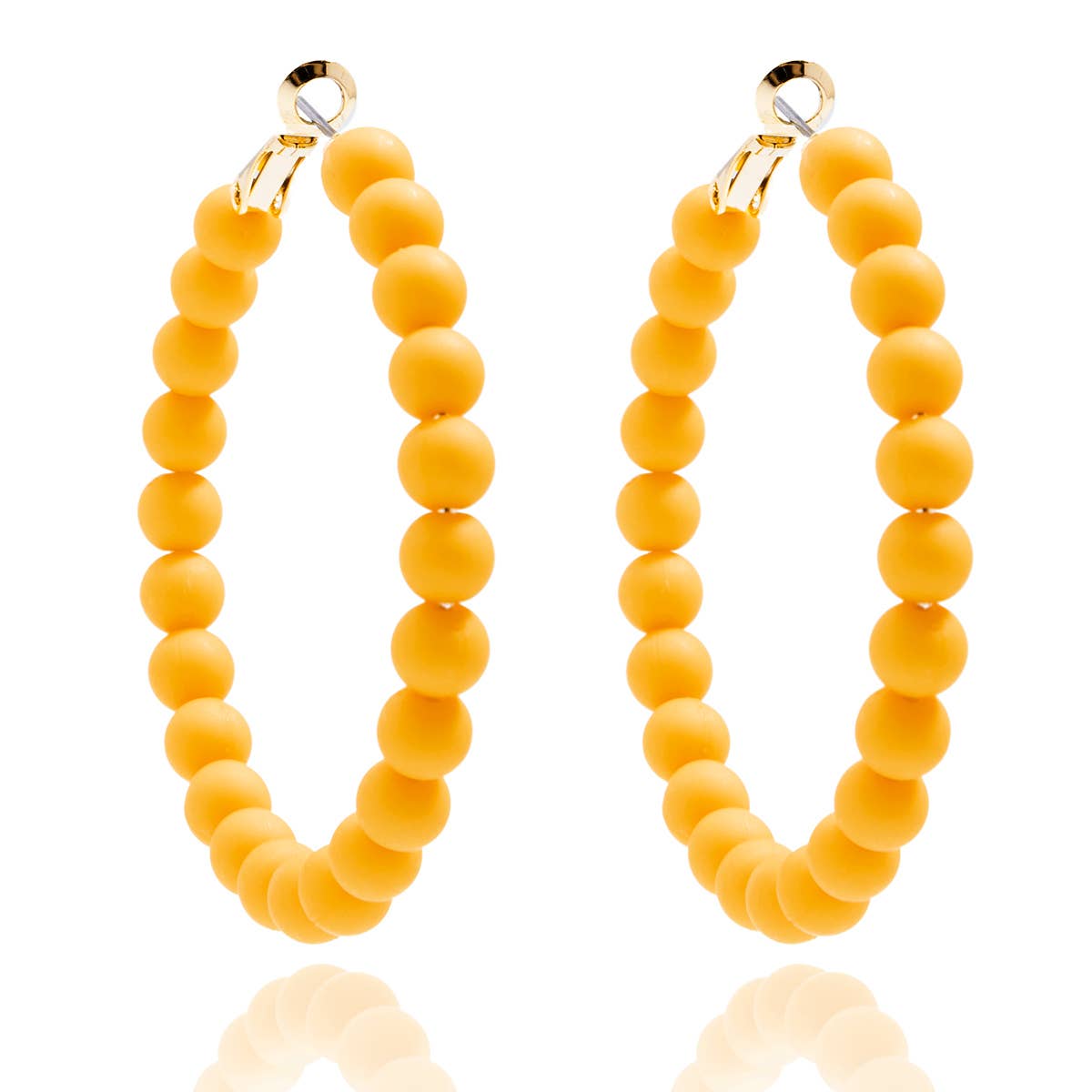ZENZII Jewelry - Vente Créoles - Boucles d'oreilles créoles perlées mattes6