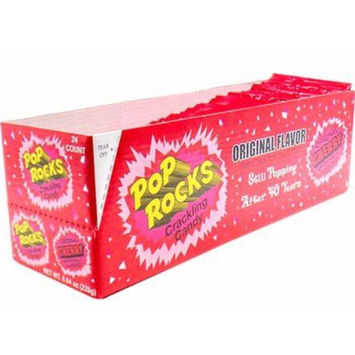 O'Shea's Candies Sweet Shop - Wholesale Hard Candy - Nostalgic Pop Rocks “Original Cherry 🍒” Flavor 24ct Dsp Box4