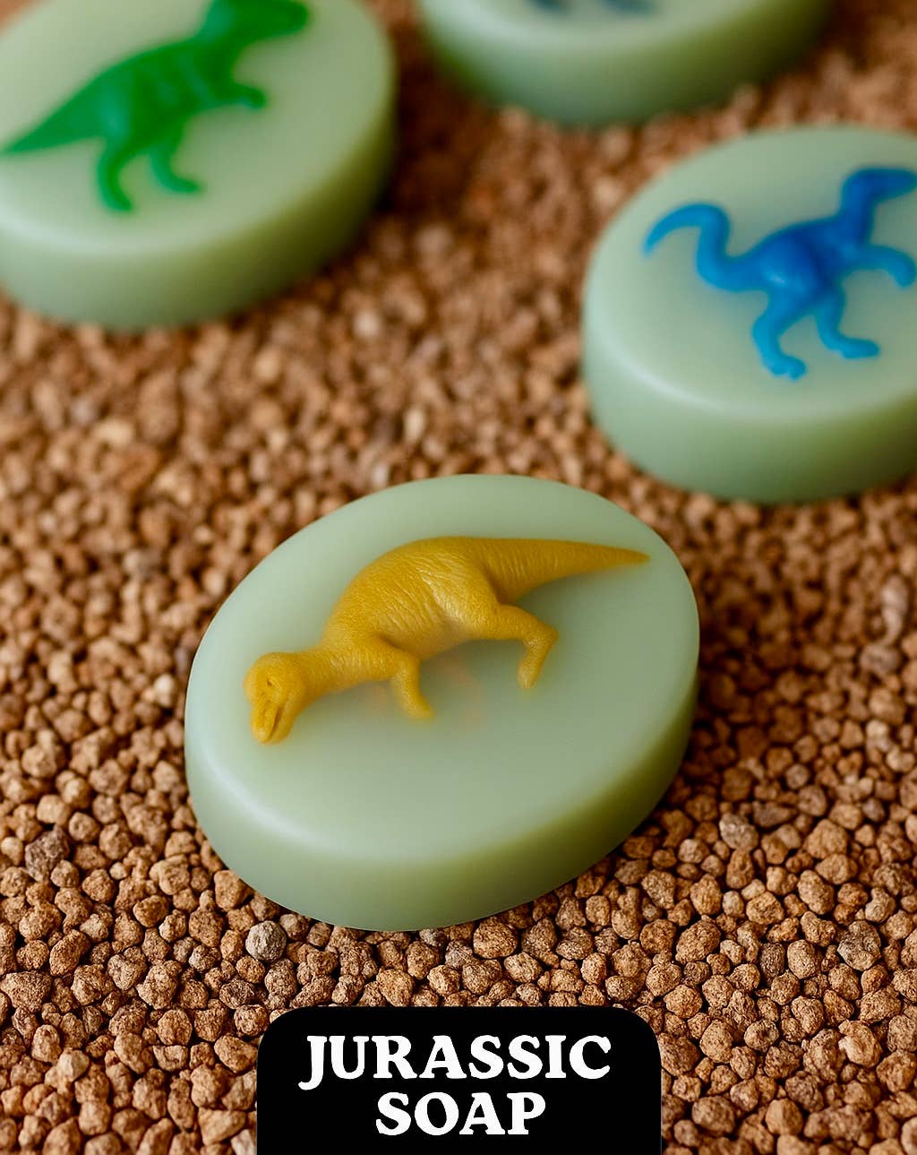 Priscila Leen Arts at Florida Soap Candle - Wholesale Bar Soap - Dinosaur Soap Jurassic glycerin melt and pour handmade toy2
