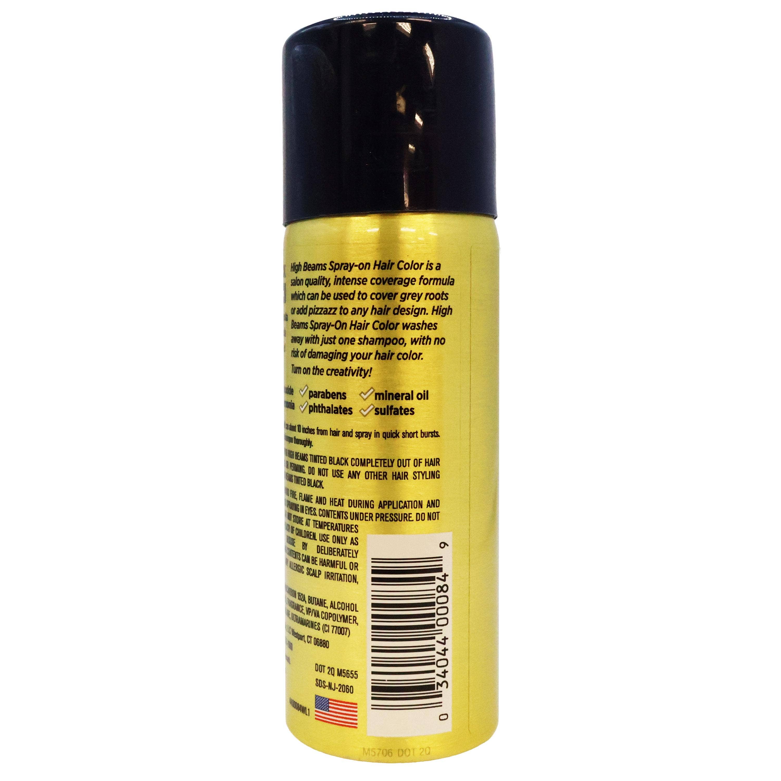 KT Supply - Wholesale Hair Dye - High Beams TintedBlack Temporary SprayOn HairColors 34 2.7oz2