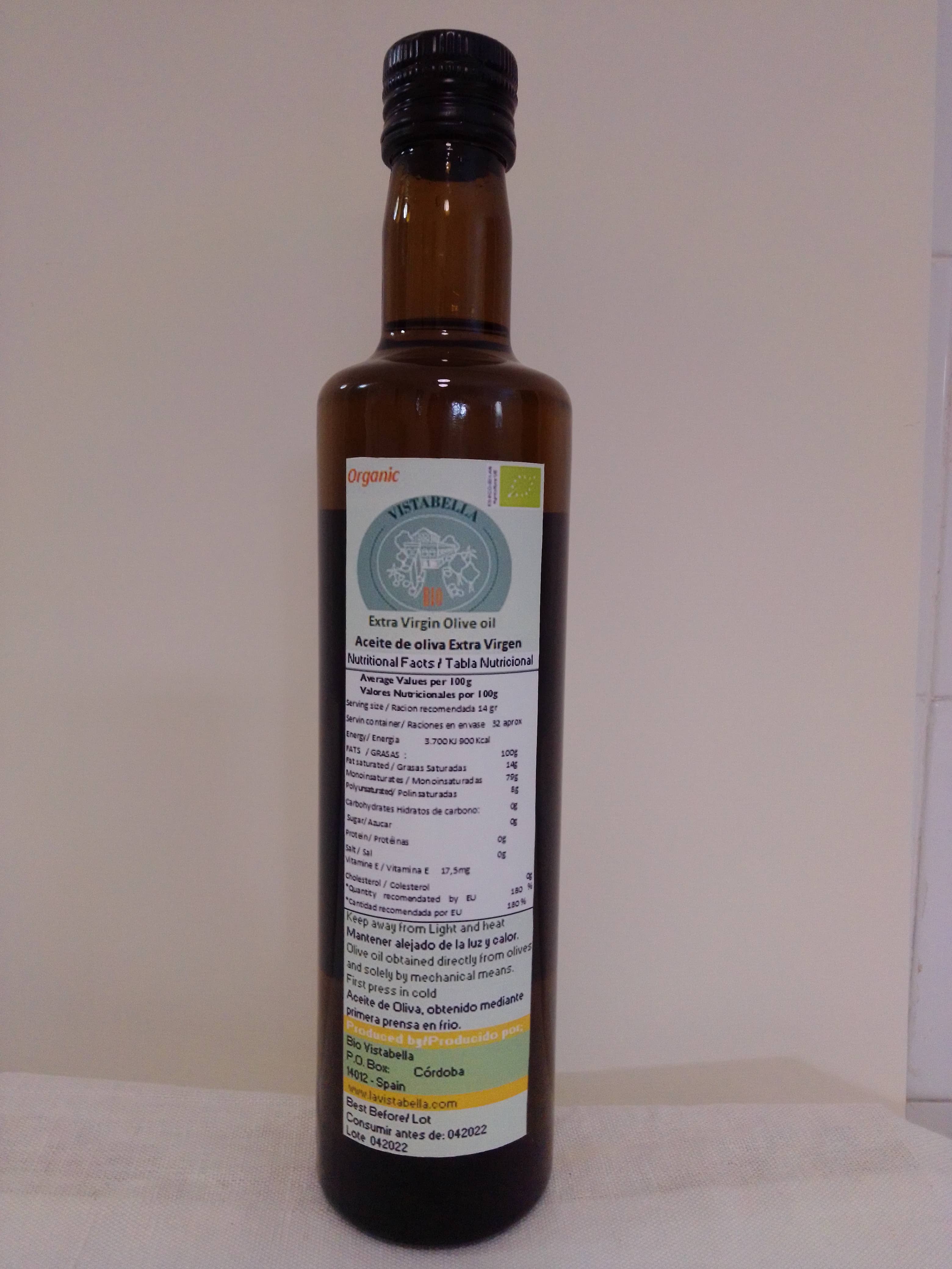 Bio Vistabella - Wholesale Olive Oil - Organic Extra Virgin Olive Oil 250 ml1