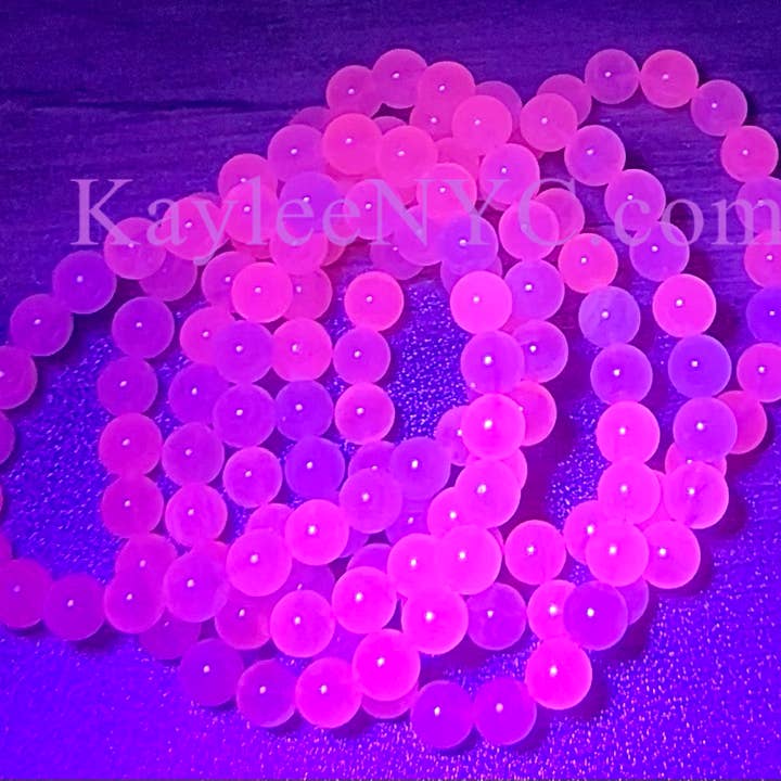 KayleeNYC - Wholesale Beaded Bracelet - 8mm Natural Mangano Calcite 7.5” Stretch Bracelet