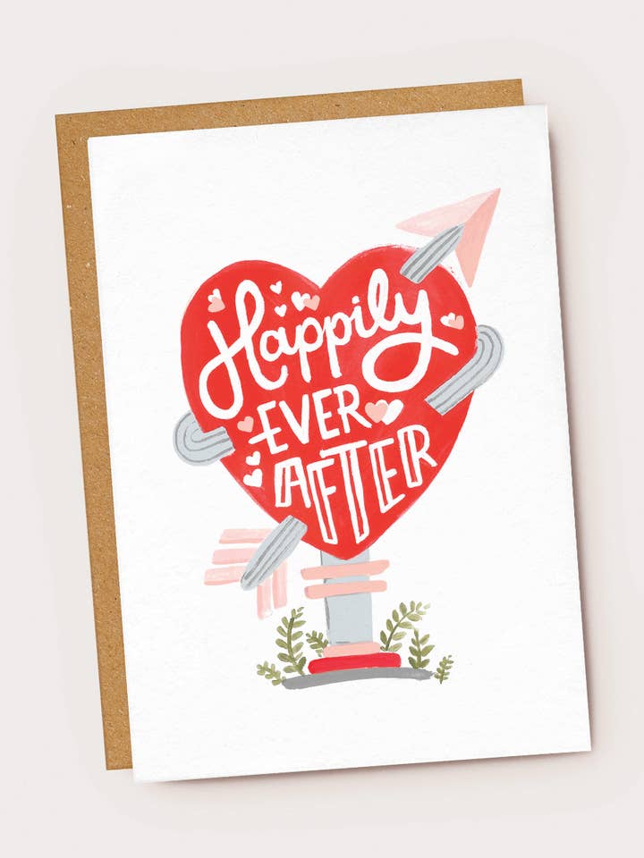 Happily Ever After - Retro Billboard - Wedding Card for wholesale by Jade Fisher