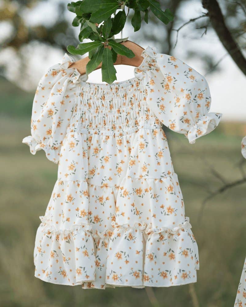 Bailey's Blossoms - Wholesale Mommy & Me Sets - Mommy and Me Katherine Dress - Yellow Floral6