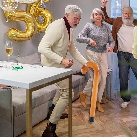 4E's Novelty - Wholesale Inflatables - 4E's Novelty Old Man Inflatable Cane – Walking Stick Costume Prop & Retirement Gag Gift3