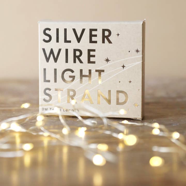 30 Battery Powered Led Silver Wire Lights -Do not Activate for wholesale by Lisa Angel