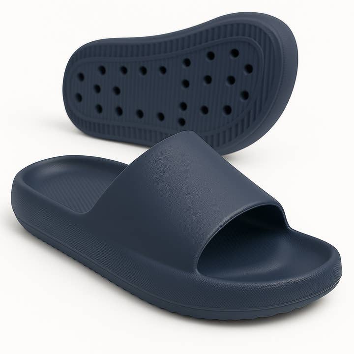 JOJ MAKLY Wholesale - Wholesale Slides - Men's - 24‑Pair Wholesale Men’s EVA Pillow Walk Slides –US 7-1221