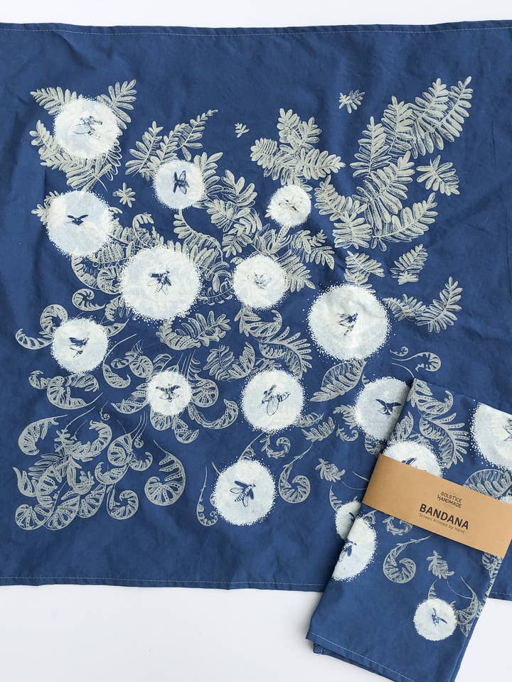 Fireflies and Ferns Bandana for wholesale by Solstice Handmade