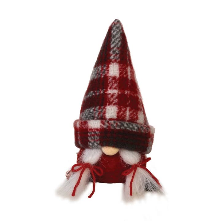 Plush Plaid Mrs Santa Gnome for wholesale by Bright Ideas