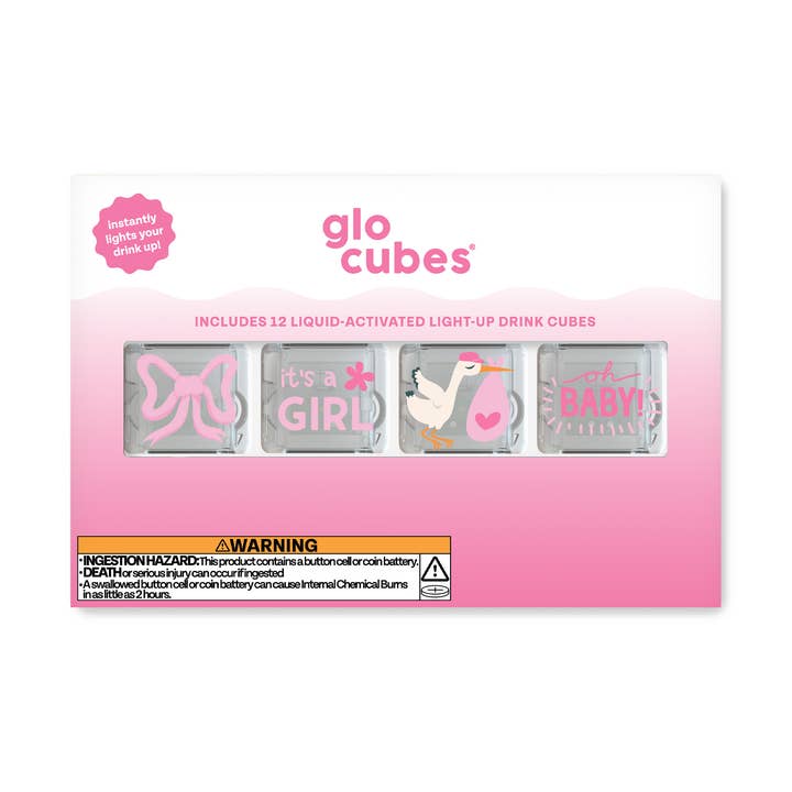 Paquete de 12 para Baby Shower de Niña con Impresión UV Personalizada para venta al por mayor de Glo Pals