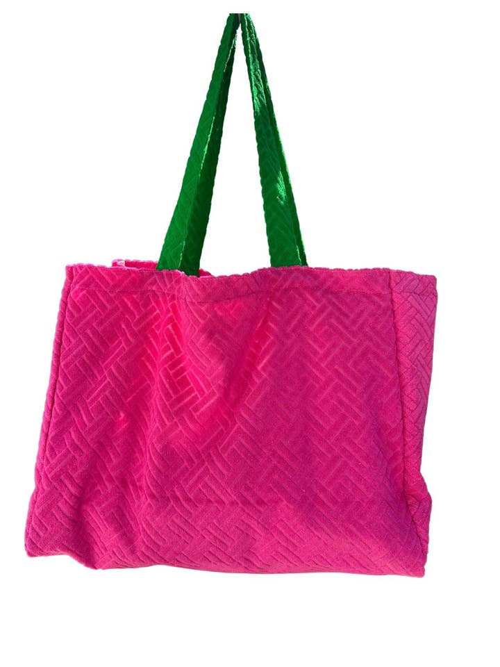 Frotté Badzak Roze/Groen voor wholesale door T.Tolein