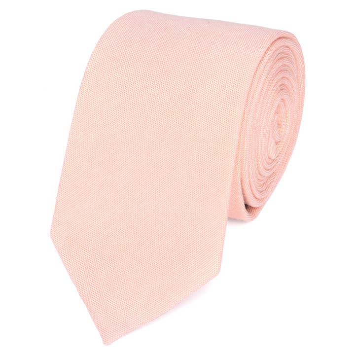 Romeo Blush Peachy Pink Skinny Tie for wholesale by Dickie Bow