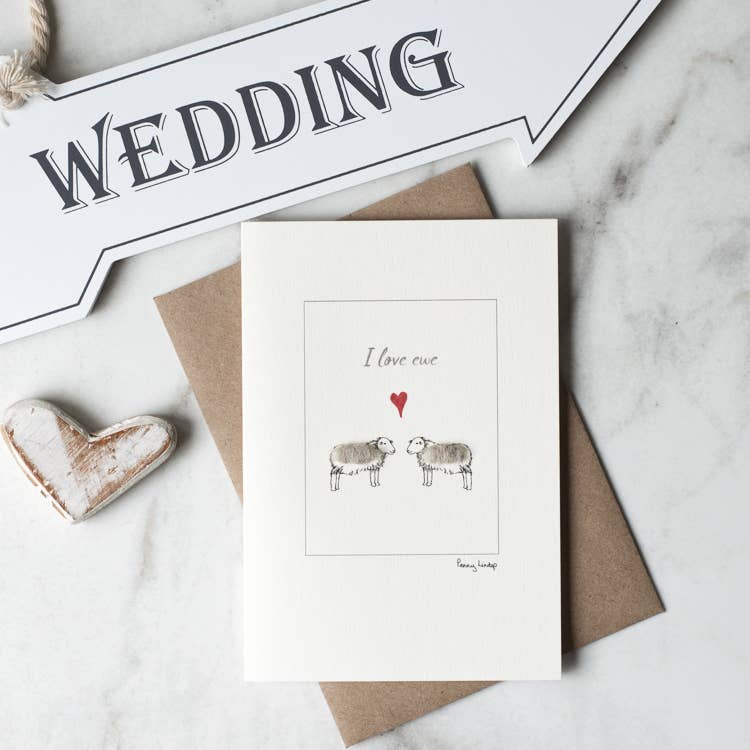 Papersheep UK - Wholesale Love Card - I Love Ewe Sheep Love Card | Anniversary Card | Valentine2
