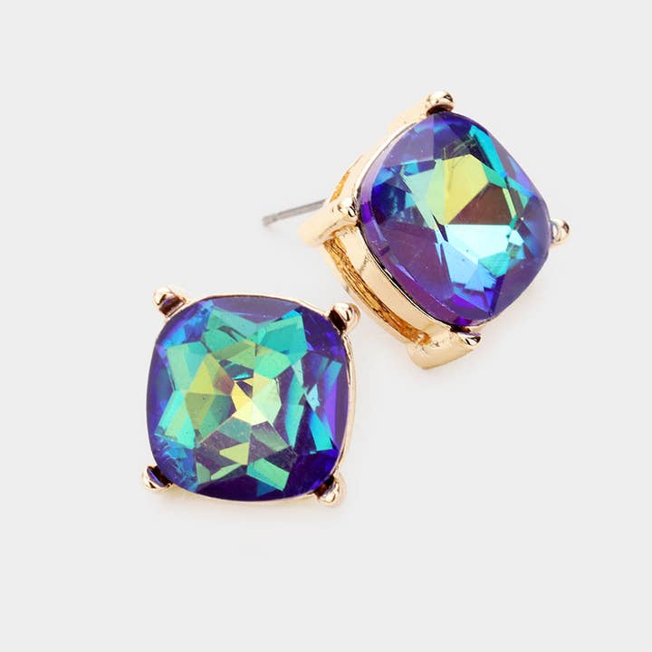 Sensibling Corp. – Brincos de pino por atacado – Brincos de pedra quadrada9