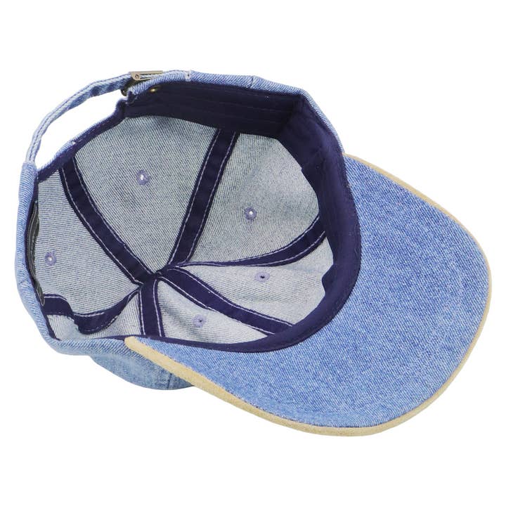 Cap Zone โ wholesale Baseball cap โ Women's โ Denim Vegan Suede Slight Curved Baseball Cap9