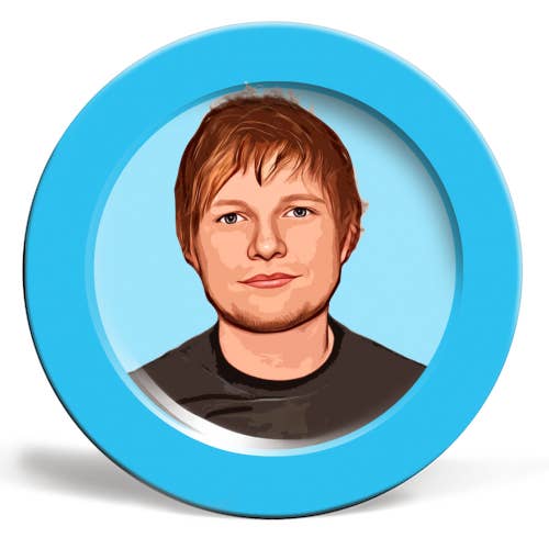 Placas 'ED on Blue' by DOLLY WOLFE por atacado de ART WOW