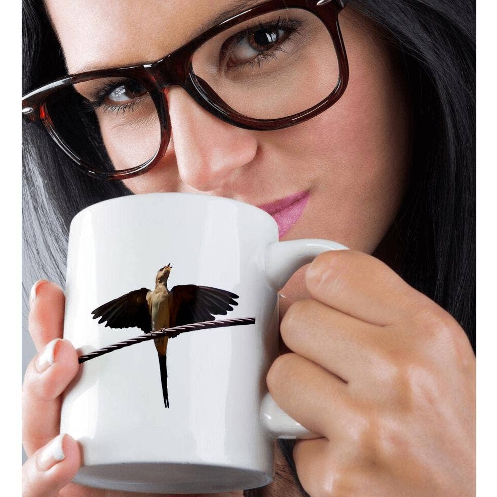 3dRose - Wholesale Coffee Mug - 3dRose, Swallow Bird Singing With Wıngs Outstretched Cut Out, Mug9