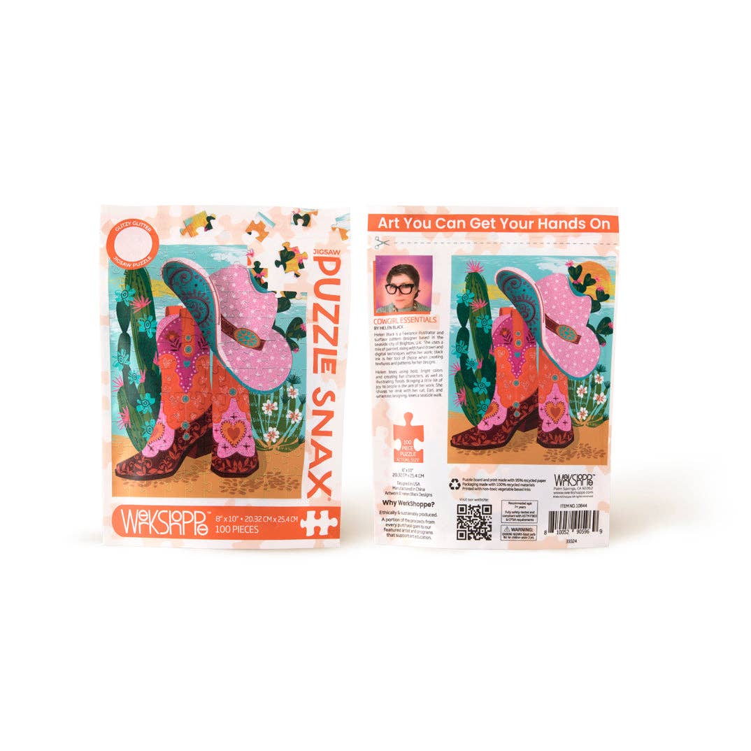 WerkShoppe - Wholesale Puzzle - Adult - Cowgirl Essentials 100 Piece Puzzle Snax3