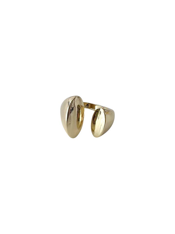 Sam 18k Gold Plated Adjustable Statement Ring for wholesale by Gemelli