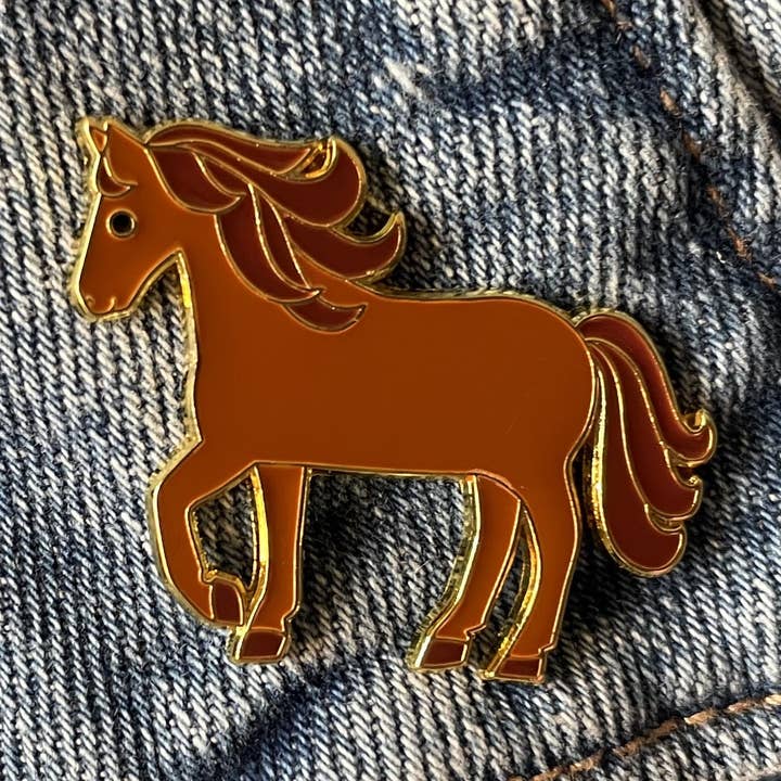 Horse Enamel Pin Badge for wholesale by Chameleon & Co