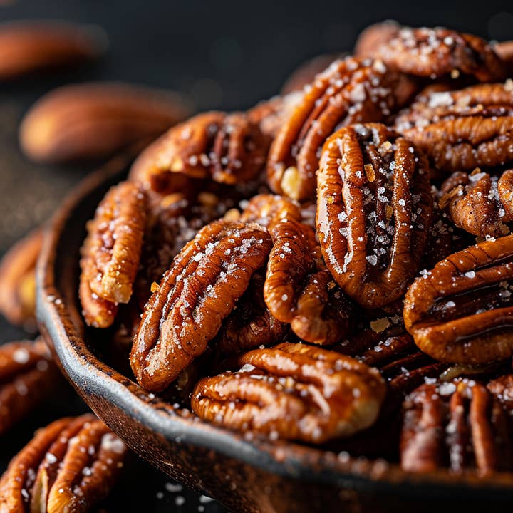 Orgin Organic Roasted Salted Pecans for wholesale by Orgin Organics