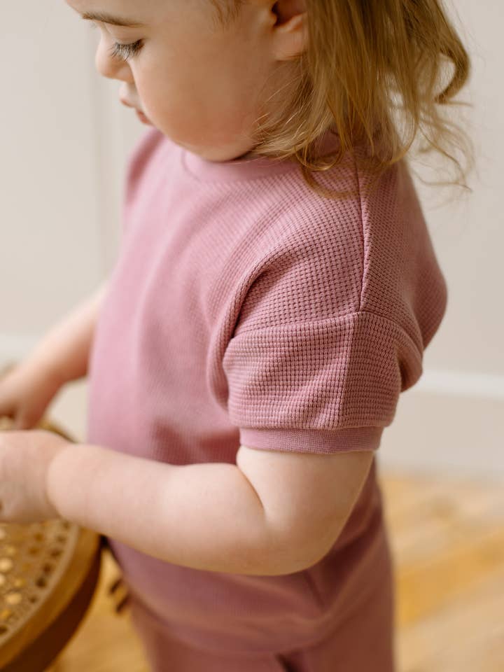 Colored Organics - Wholesale Shirt - Kids - Organic Baby & Kids Ali Waffle Tee - Punch