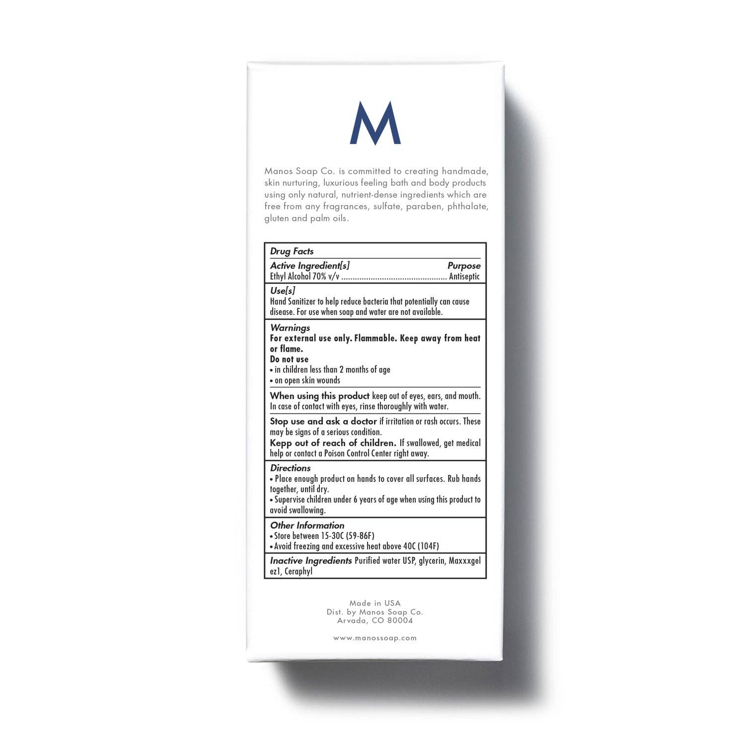 Manos Soap Co. - Wholesale Hand Sanitizer - Hand Sanitizer Unscented6